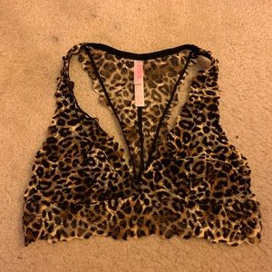 PINK Lace Cheetah Print Bralette